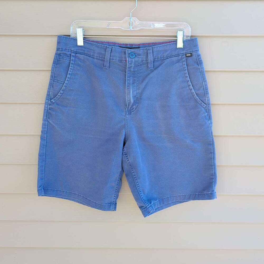 Vans Authentic Chino Shorts Mens 32 Blue Relaxed Fit Casual Skate
